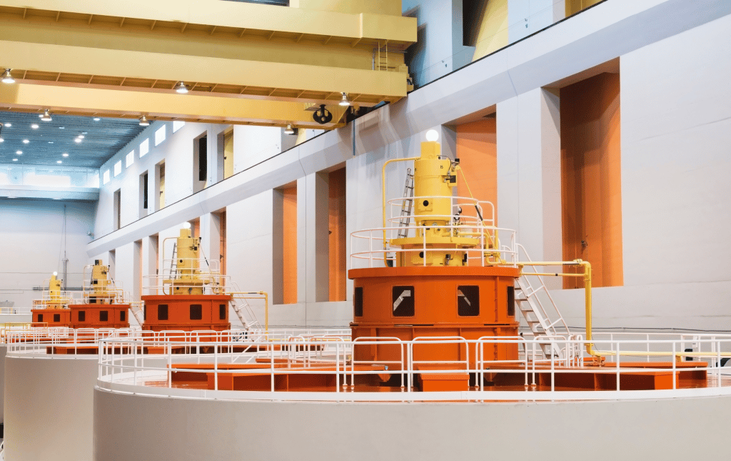 Hydro Power generators at a dam