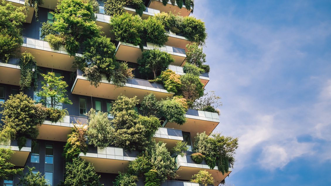 Building with a planted facade