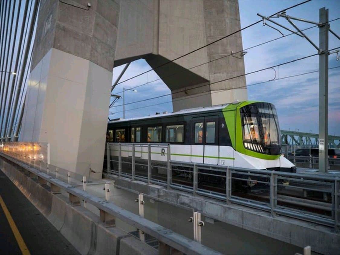 The Samuel De Champlain Bridge Opens To Train Traffic
