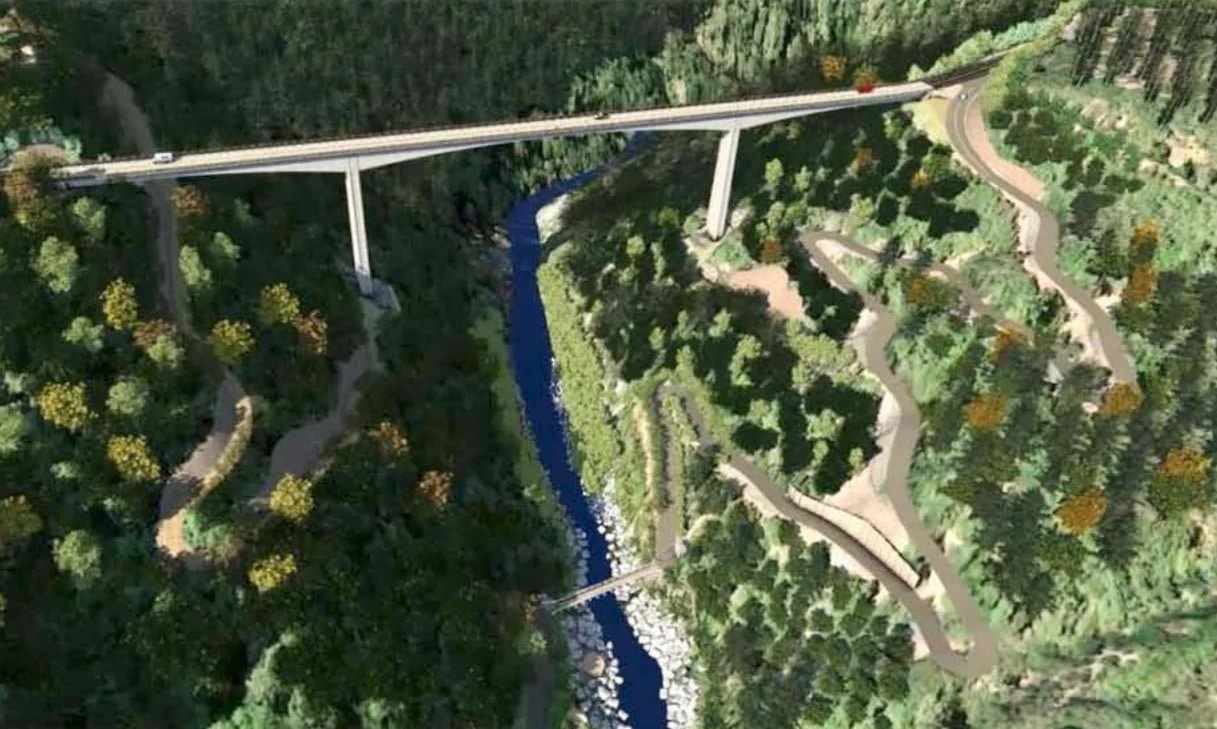 Construction of the Mosquito Road Bridge has begun in California
