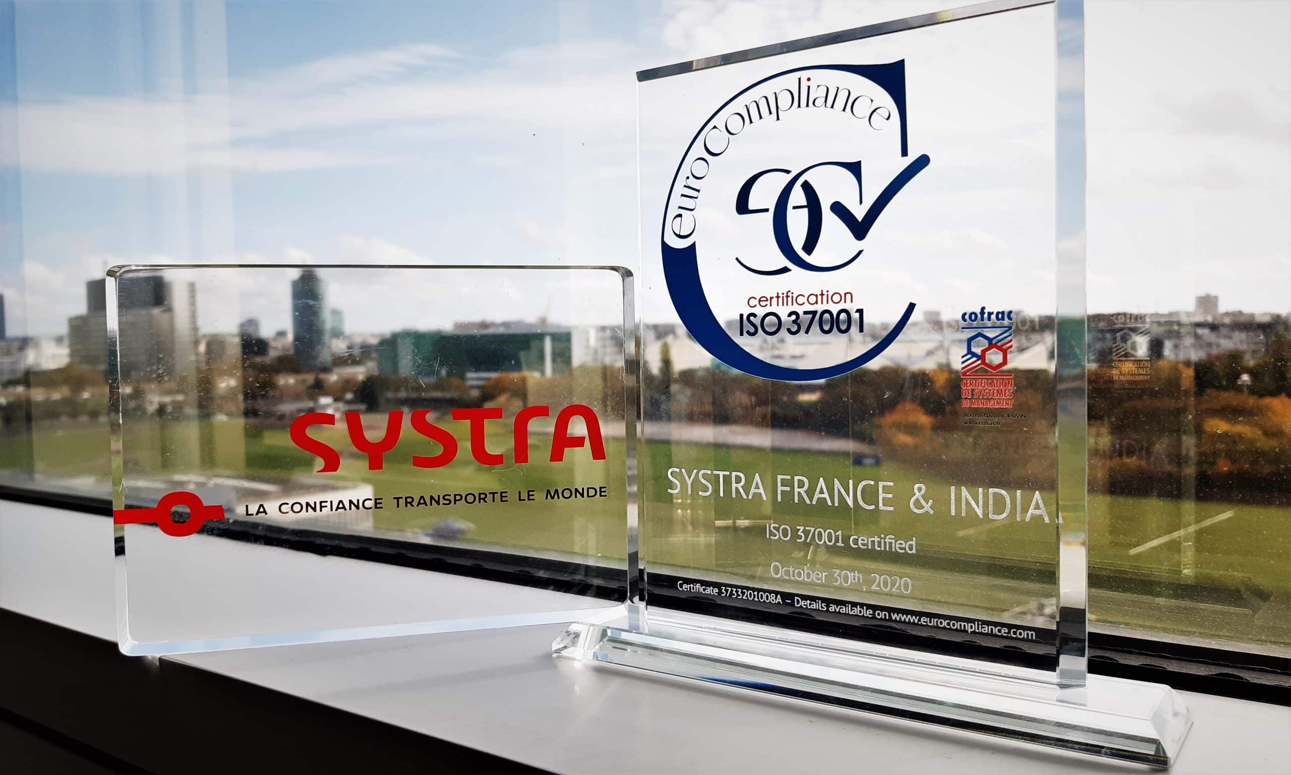 SYSTRA first French engineering group to be certified for its anti-bribery management system