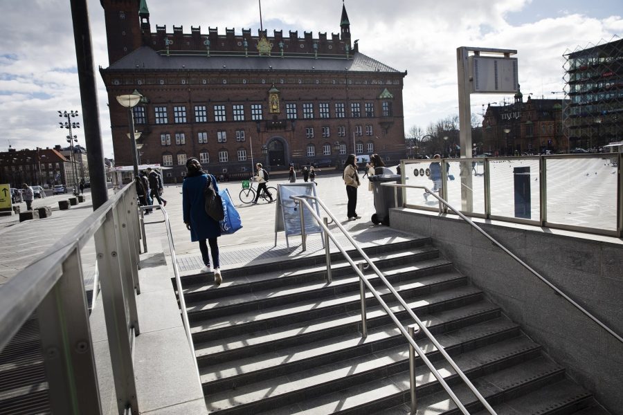 Entrée de la station Østerport de la ligne de métro M3 'Cityringen' de Copenhague