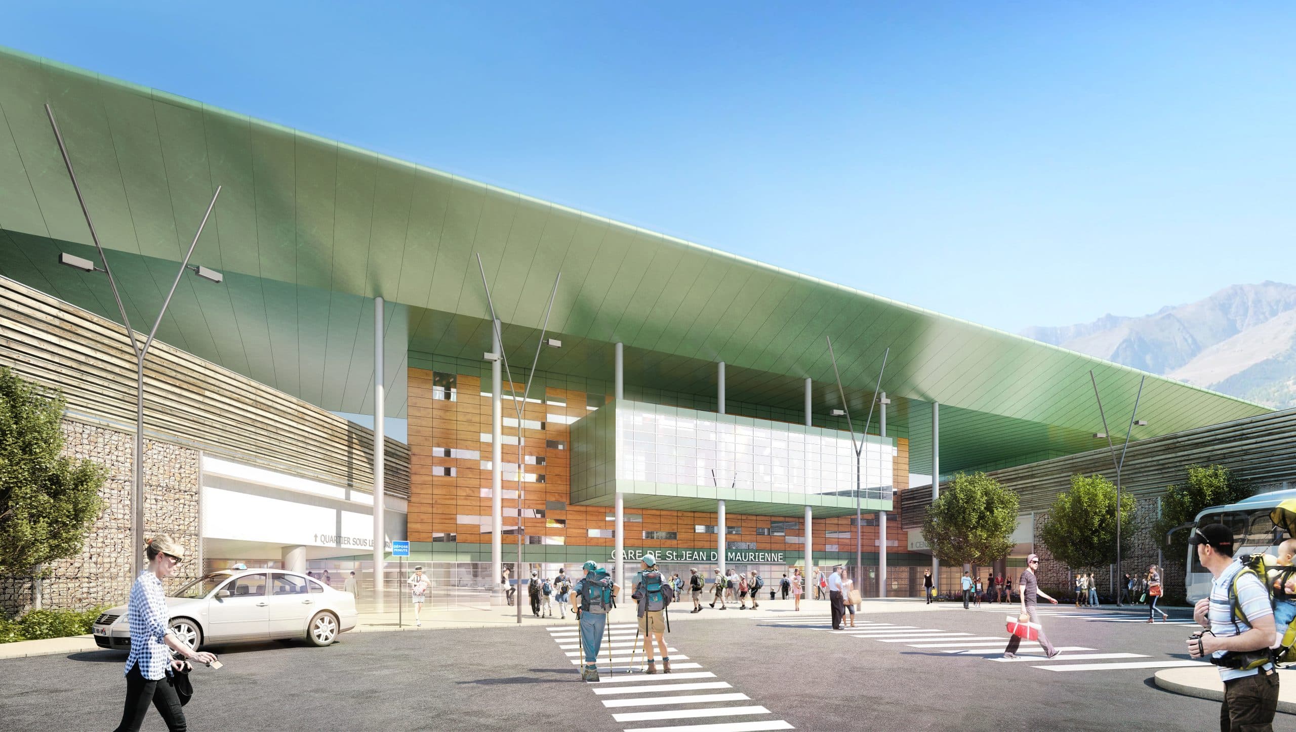 A new station at the foot of the Alps