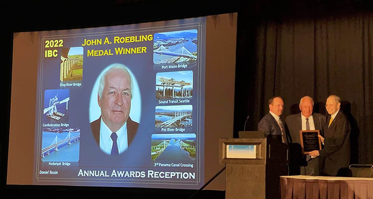 Our bridge expert Daniel Tassin receives the John A. Roebling Medal