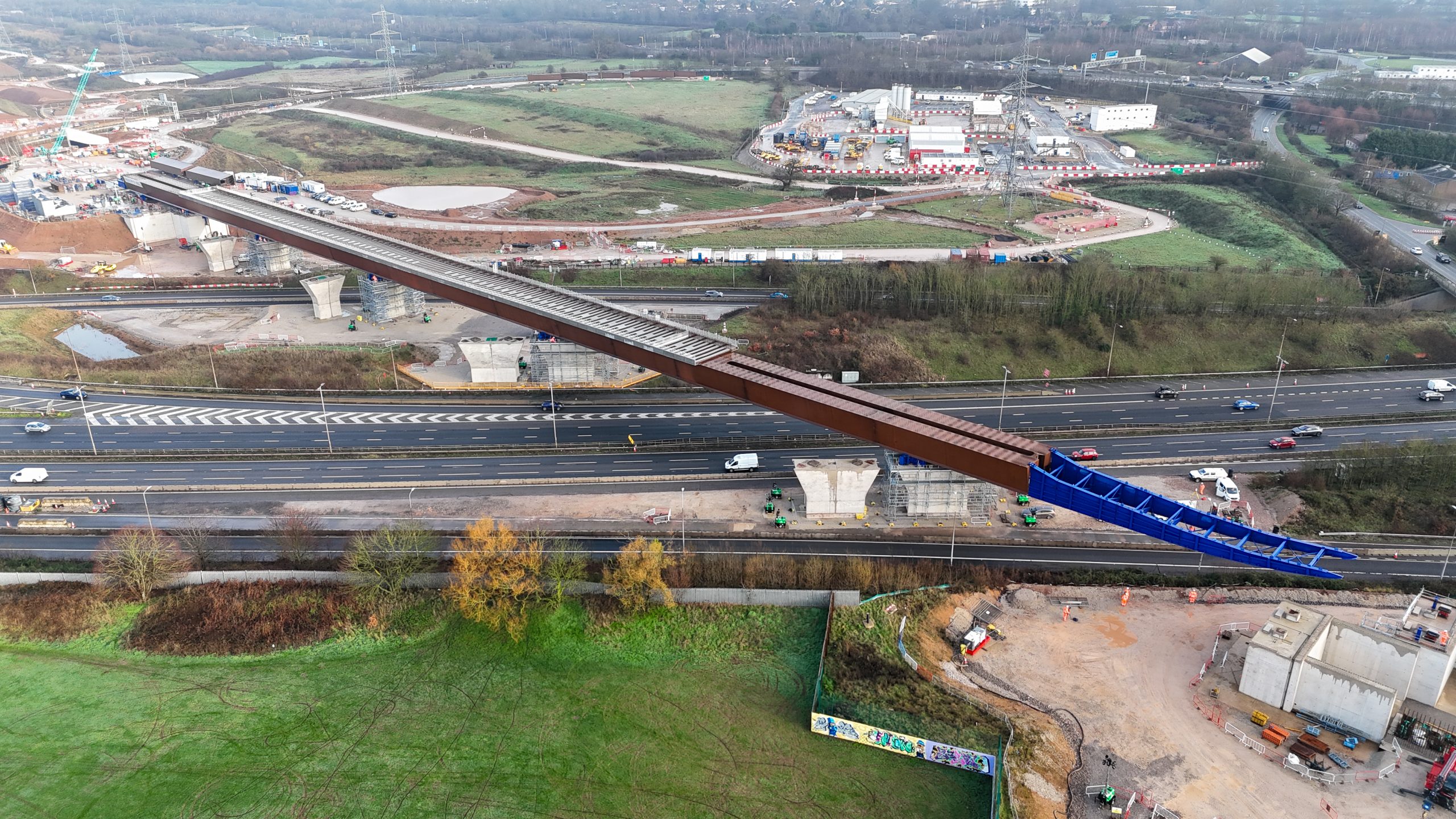 Mise en place d’un nouveau viaduc sur le projet HS2 au Royaume-Uni